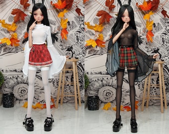 Blouse and Stockings Socks - goth Smart Doll, DD, and SD13 clothes
