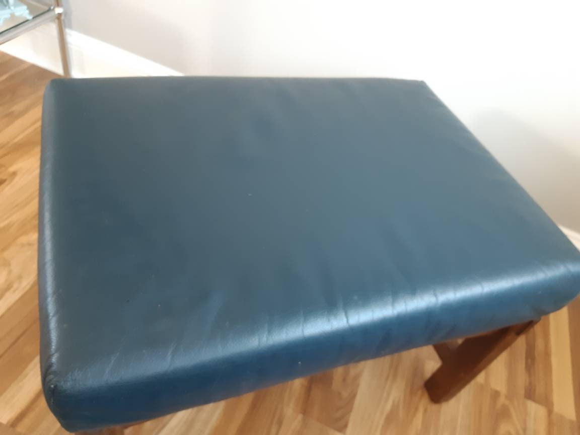 Sam Moore Muebles estilo misión Morris silla otomano Oak Navy | Etsy