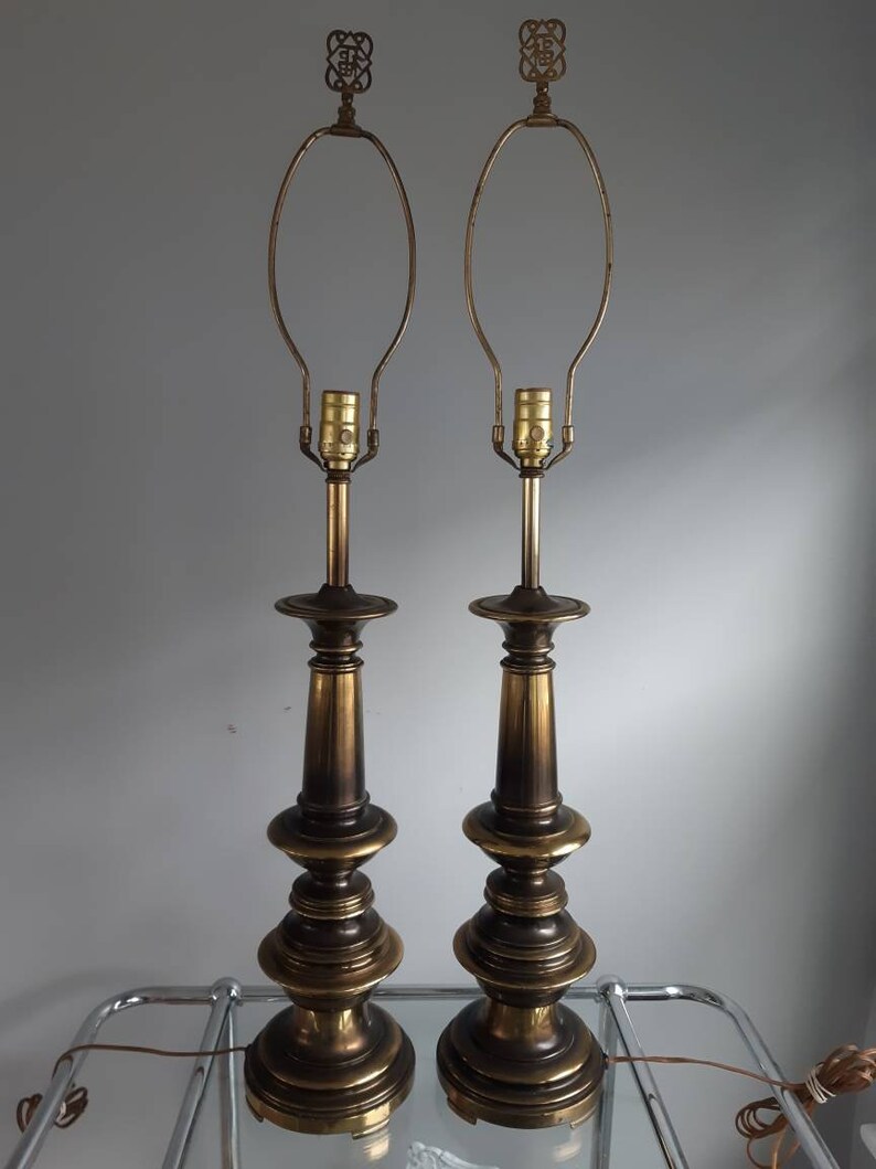 Westwood Industries Pair of Brass Table Lamps Hollywood Etsy