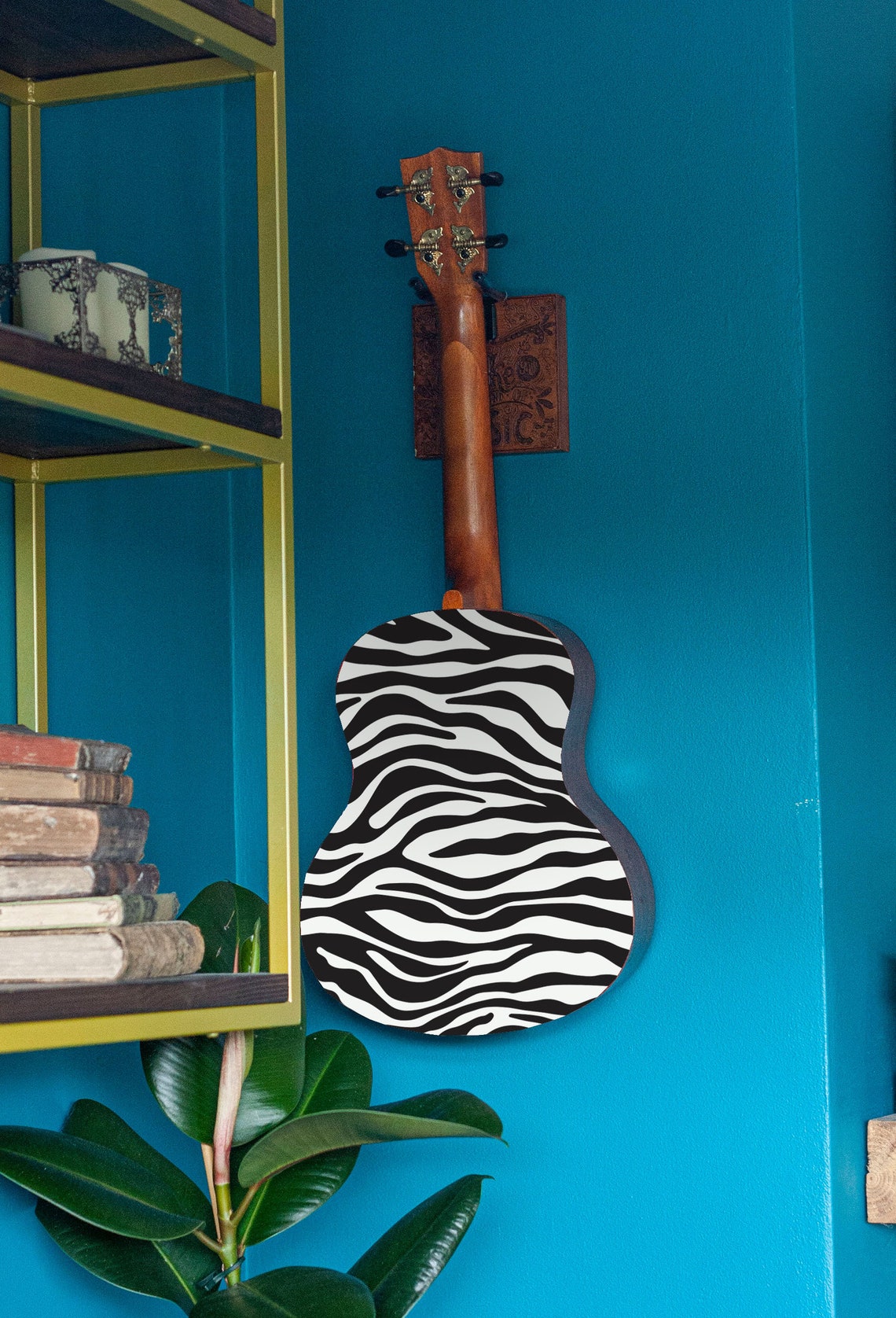 Ukulele Sticker Decal of Zebra Animal Skin Ukulele Decal for Etsy