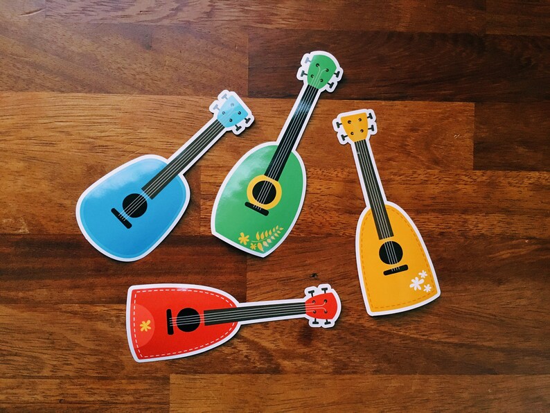 Ukulele Sticker Collection Selfadhesive Sticker Cute Etsy