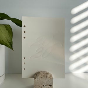 2026 A5 Planner Dashboard – Debossed Minimalist Design | Fits LV GM Large Agenda & A5 Filofax planners