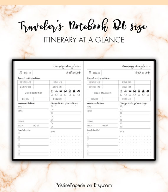 Calendars &amp; Planners Paper Leaves B6 weekly insert Printable B6 Insert ...