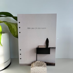 A5 Planner Dashboard Insert: Minimalist Architectural Design