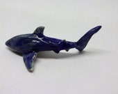 tiny porcelain shark, hand sculpted original miniature