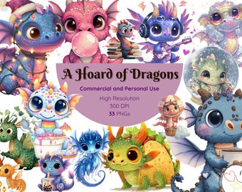 A Hoard of Dragons Clipart Set