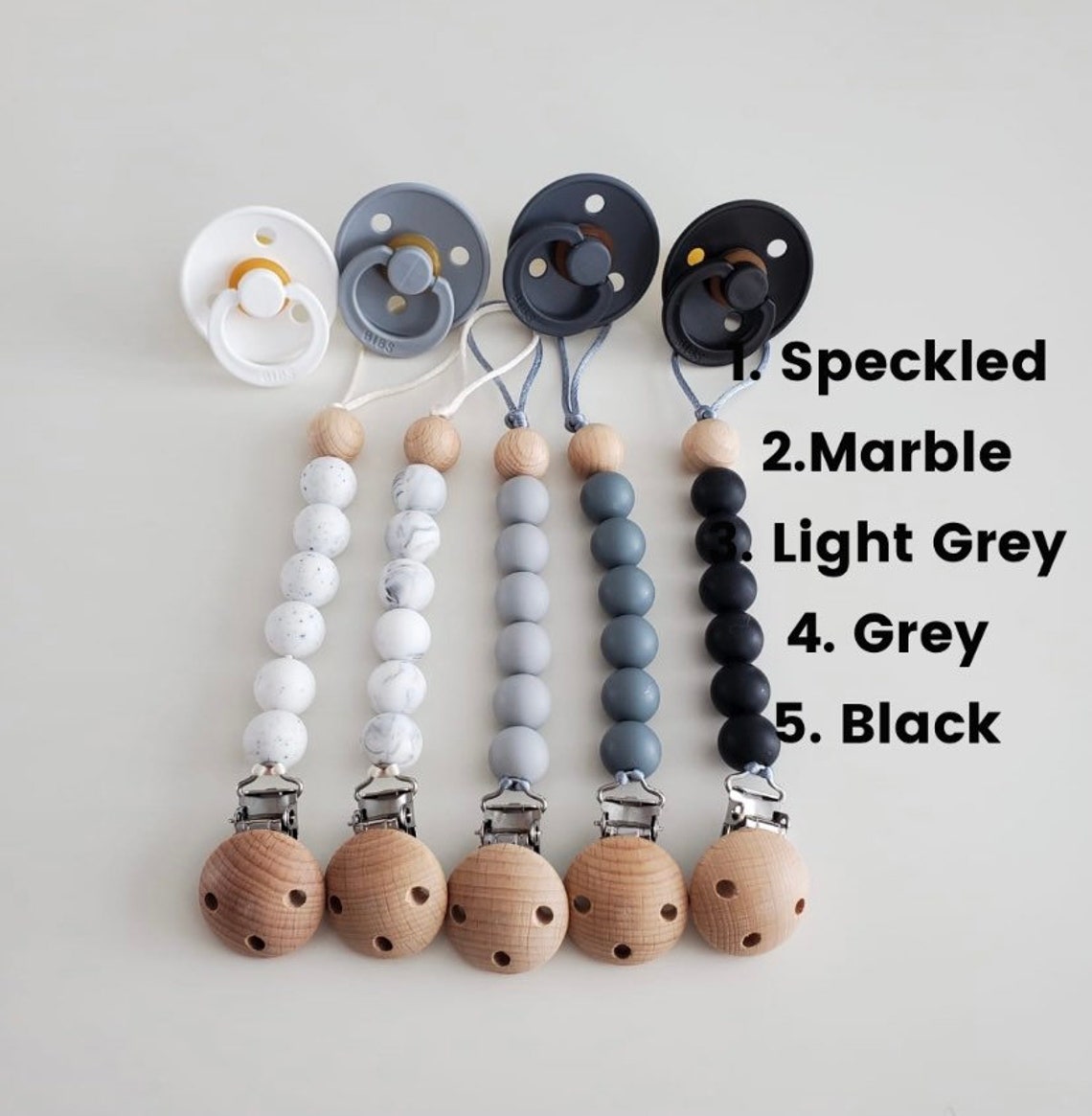 Bibs Pacifier / Mini Pacifier Clip / Newborn Paci Clip / Dummy Etsy