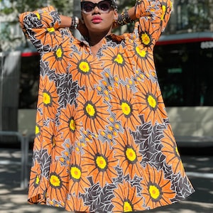 Free Size Dress| Handmade African Fabric Summer Dress