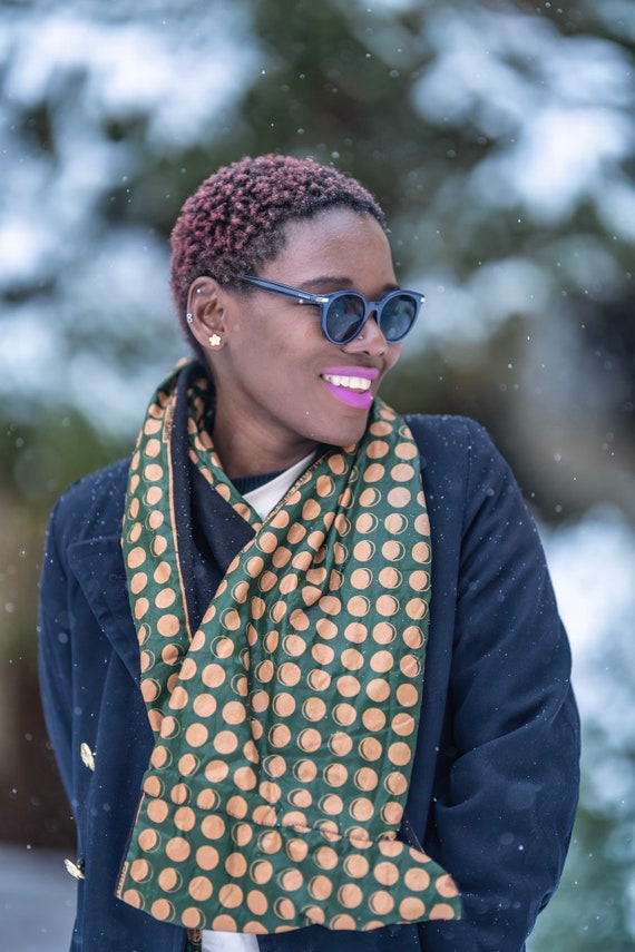 Handmade African Print Scarf | Kente Ankara Head Wrap - Etsy display picture 3