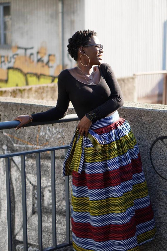 Handmade African Fabric Wavy Pleated Ruffle Wrapping| Wrapper