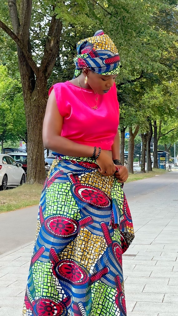 Yards of African Fabric| Wrap On| Headscarf| Lesu| Kanga - Etsy