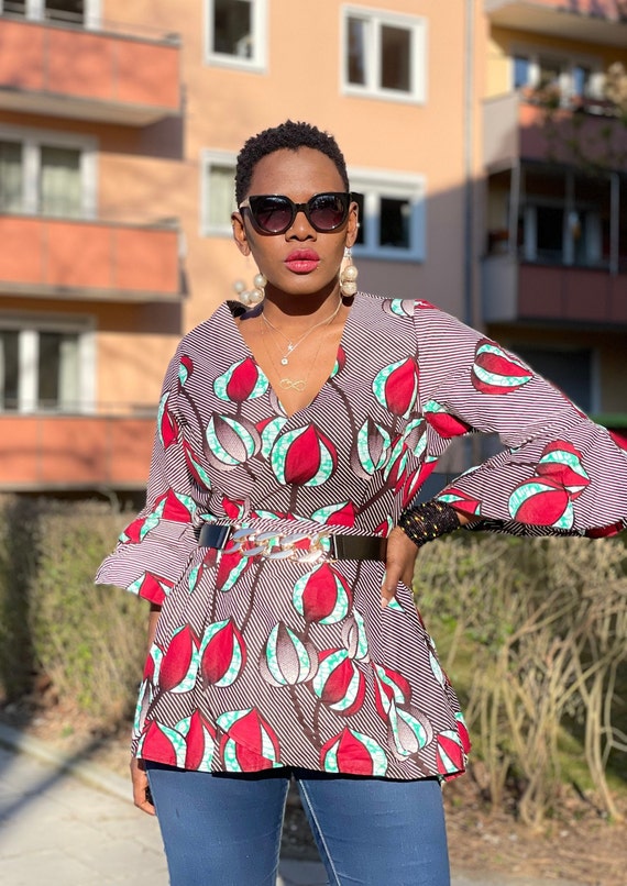 Handmade African Fabric Peplum Top| Blouse Size XXS-XXL - Etsy