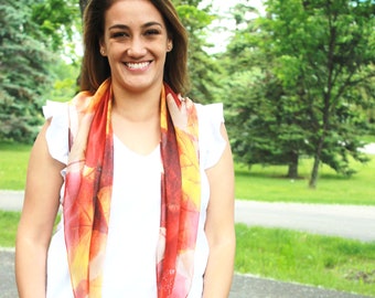 Maple Leaf Small Silk Scarf