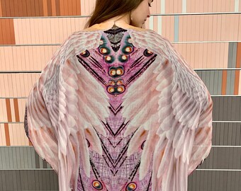 Pink Peacock Kimono
