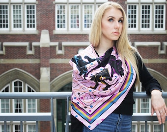 Pink Triple Crown Small Scarf