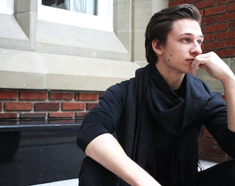 Black Cashmere Scarf