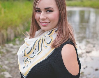 Marcy's Gold Small Silk Scarf