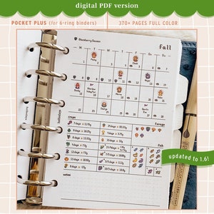 Plus de 370 PAGES + Version 1.6 ! Agenda/Guide du jeu Stardew Valley PDF - Format de poche Plus - Listes de contrôle, inventaire, calendriers - PDF imprimable
