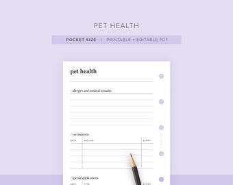 Pet Record Sheet Etsy Pet Record Sheet Etsy