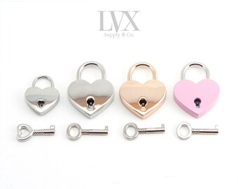 DDLG Heart Lock and Key BDSM Padlock Engraved for Collar Cuffs Harness Little Slave Submissive Slave | Bondage by LVX Supply