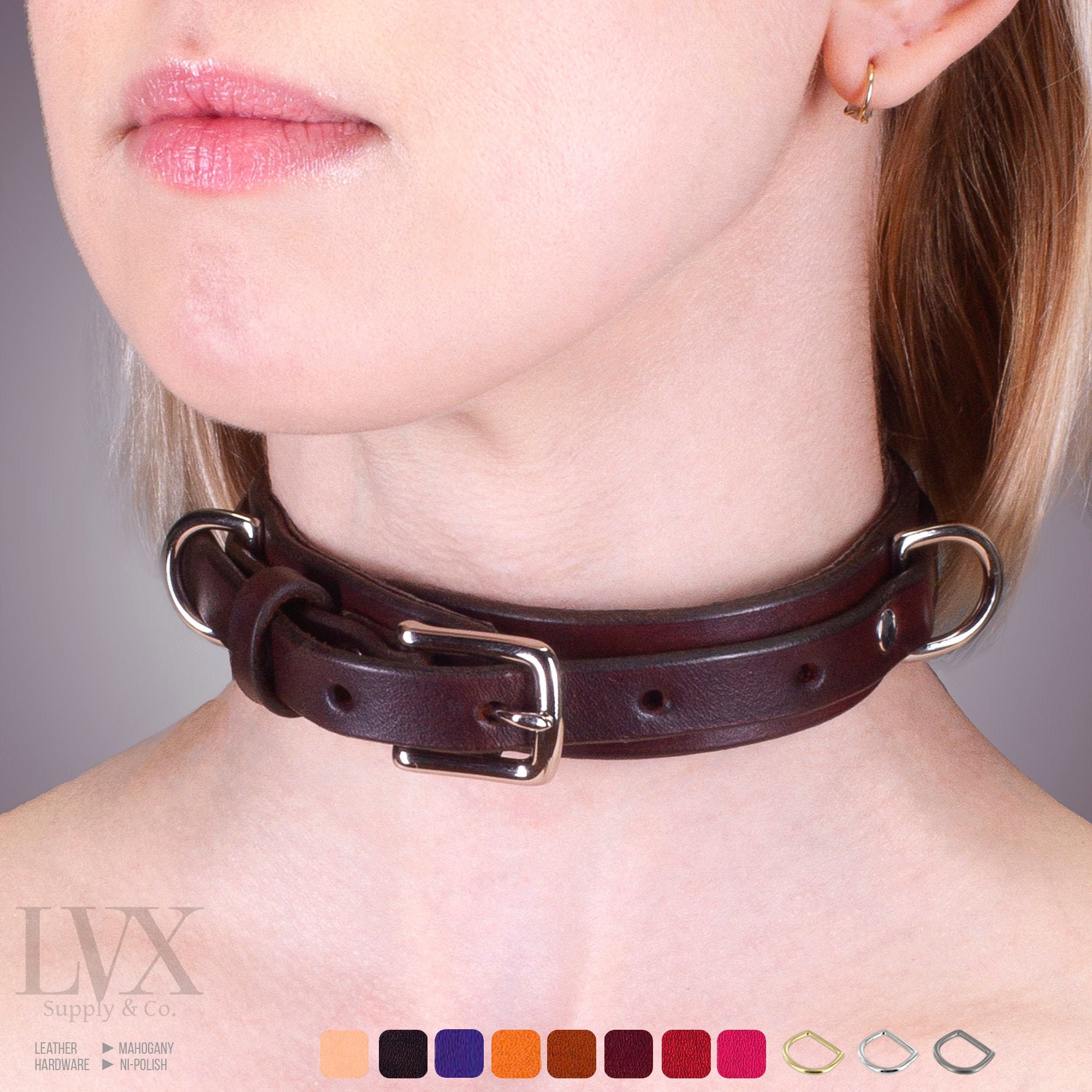 Thin Leather Collar Bdsm