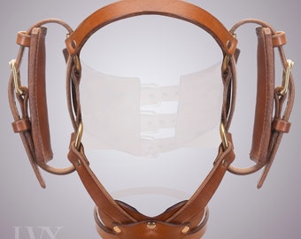 Face F*ck Harness | BDSM Head Harness | Leather Bondage Harness BDsM Harness Submissive Slave Toys bdsm-gear | Handmade by LVX Supply