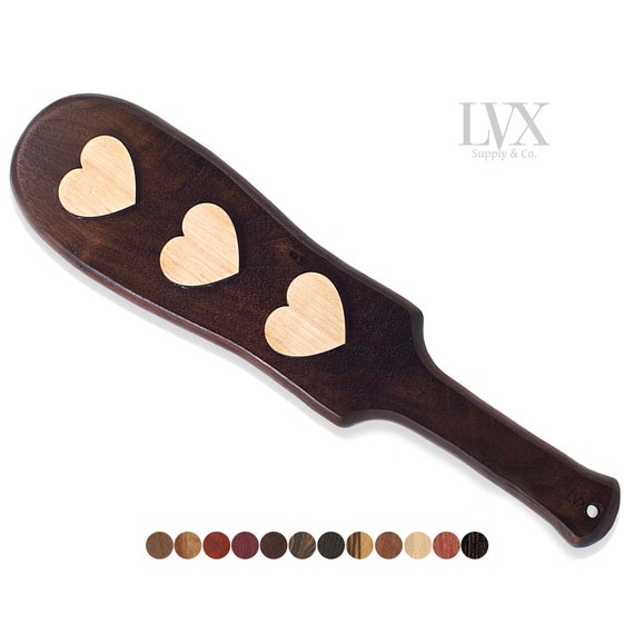 Heart Pattern BDSM Spanking Paddle for Bondage Ddlg Submissive Femdom Slave  Fetish Punishment Handmade Wood BDSM Paddle by LVX Supply 