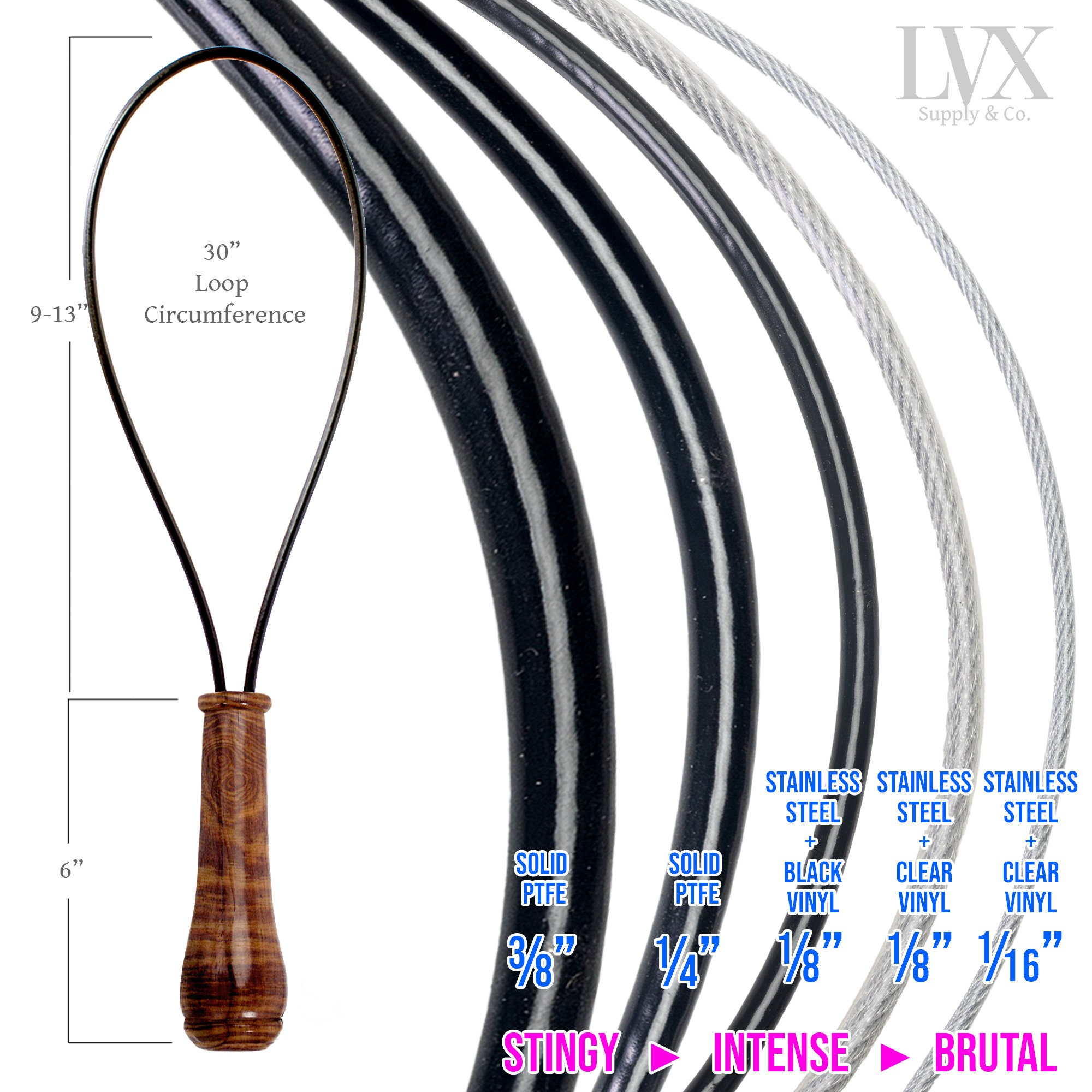Intense Loop Whip BDSM Spanking Paddle | Stainless Steel Whipping Wire ...