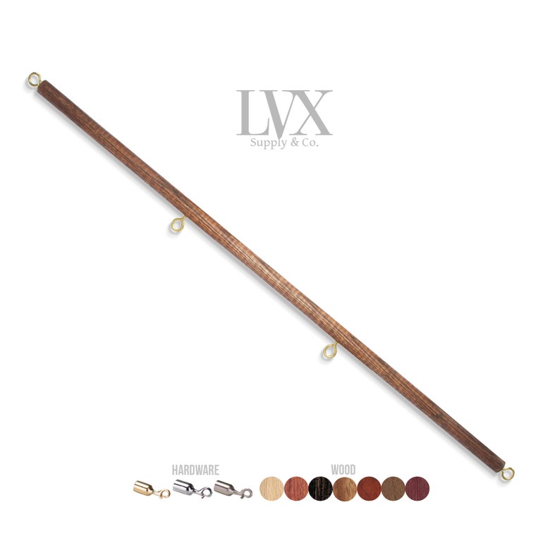 4pt Spreader Bar Only | Handcarved Wood Spreader Restraint for DDlg Femdom Submissive  | BDSM Furniture by LVX Supply 