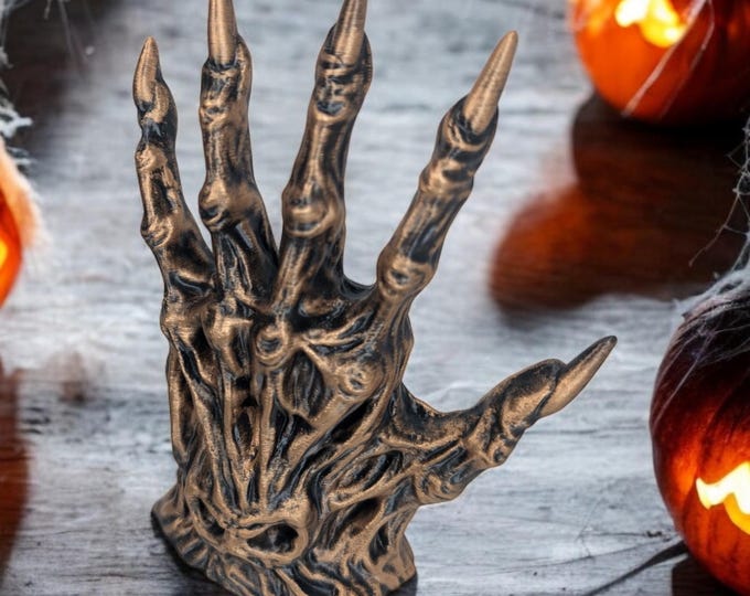 Spooky Skeleton Hand Bookends Featuring Skulls – For Halloween