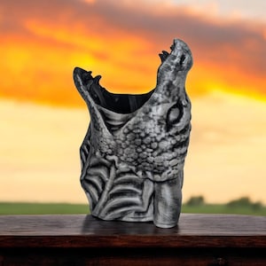 Dragon Head Pen and Pencil Desktop Holder Cup Fantasy Enthusiast Desk Gift