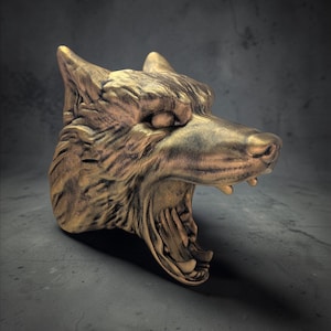 Large Wolf Head Wall Mount Display for Fantasy Nature Enthusiast Custom Paint Giant