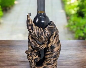 Fox Wine Bottle Holder: Protective Curious Display