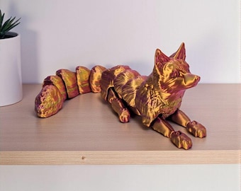 Fox Fidget Toy : cadeau sensoriel flexible, imprimé en 3D, articulé