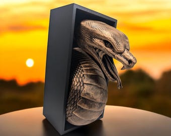 Suporte para livros em forma de cobra - Enfeite para livros - Decoração com tema de cobra - Presente especial