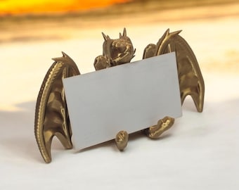 Dragon Business Card Holder Desk Stand Display Holder