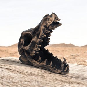 Wolf Skull Dice Tower - Fantasy Decor - Horror Lovers Gift Desk or Wall Mount