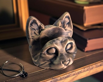 Cat Glasses Holder - Kitty Decor - Tabby Lovers Gift Nightstand Eyeglasses