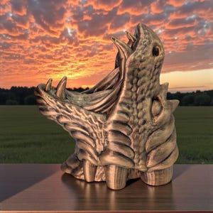 Fantasy Dragon Head Video Game Controller Stand - Gamer Gift - Wall Mount