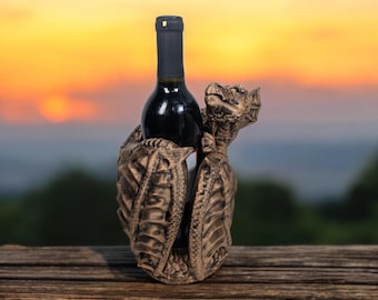 Portabotellas de dragón: decoración fantástica para el hogar, regalo para amantes del vino