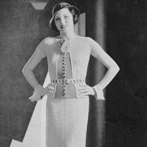 The Carisbrooke - A Two-Piece Suit, 1933, PDF Knitting Pattern