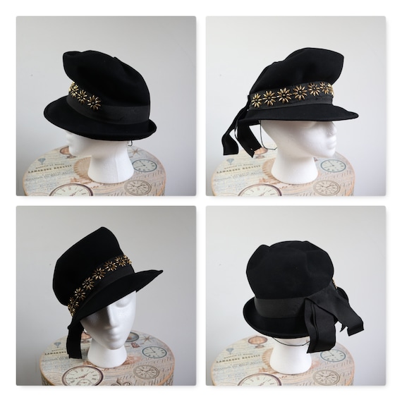Vintage Original 1940s Tilt Hat