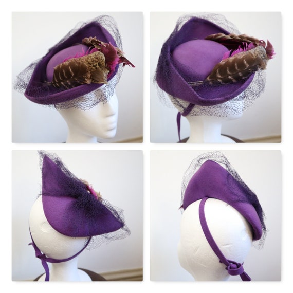 1940s Vintage Tilt Hat