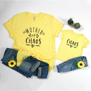 Mother of Chaos Shirt, Chaos Shirt, Matching Family Shirts, Mommy and Me Shirts, Baby Shower Gift, Mother's Day Gift, Christmas Gift