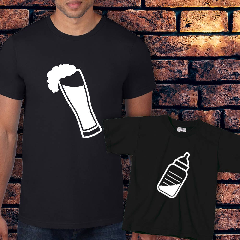 Image of Drinking Buddy Top, Beer Milk Tshirt, Gift For Men, Fathers Day Gift, Father Son Shirts, Daughter Matching Family Top