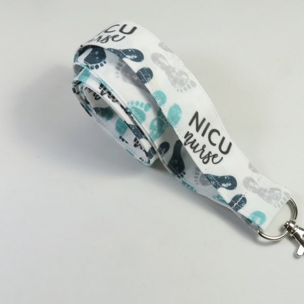 NICU fabric badge holder, Nicu lanyard, lanyard for nurses, nurses badgeholder, fabric badge holder, Doctors badge holder