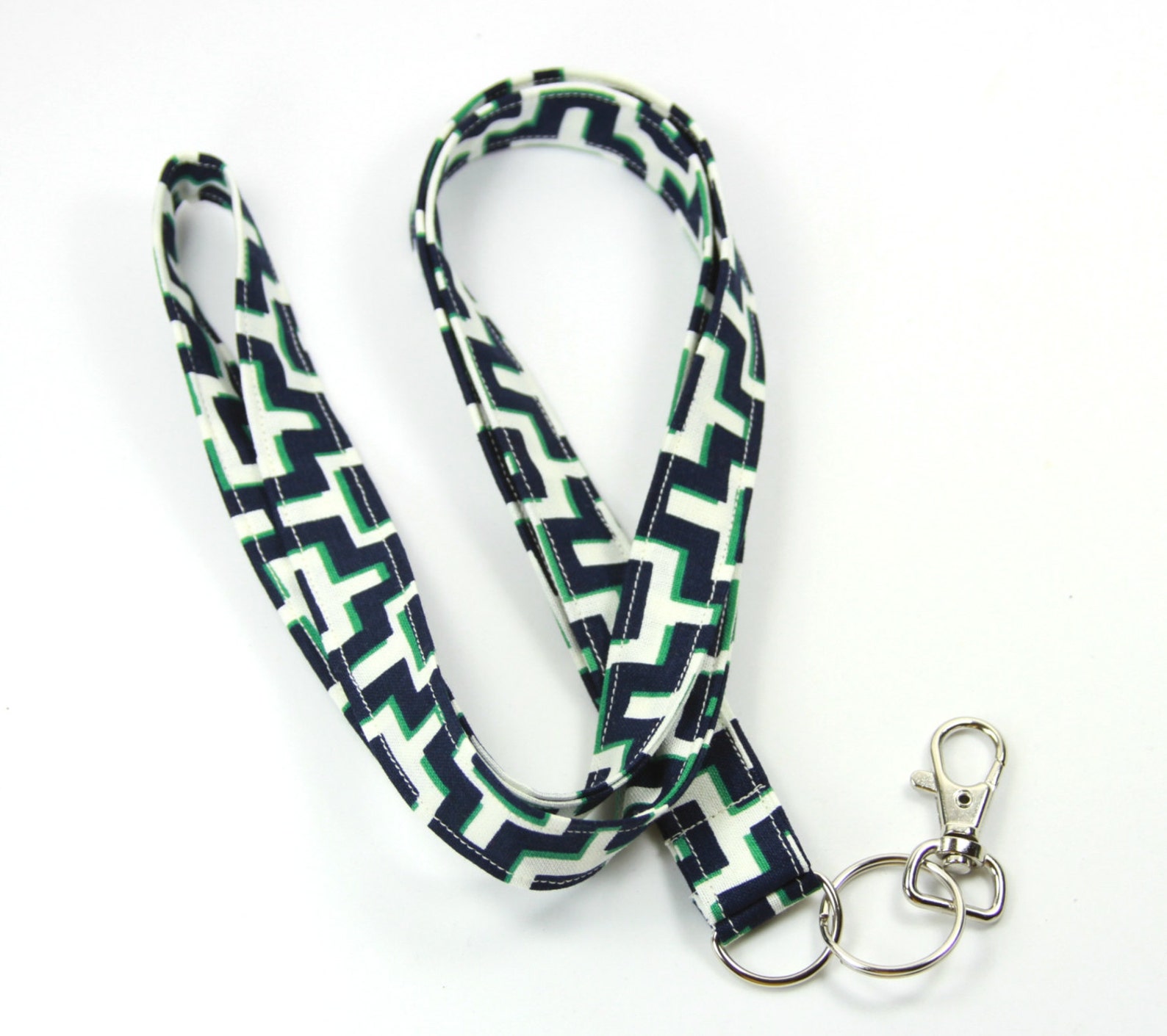 SQUARES Fabric Lanyard Fabric Badge Holder Steps Design Etsy