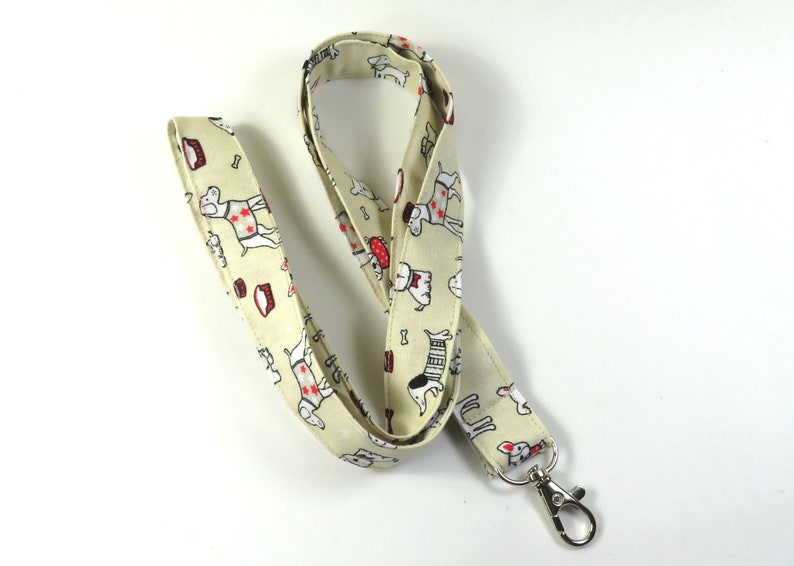 Cute dogs badge holder DOGS fabric badge holder Dogs lanyard Colorful dogs badge holder Cute dogs lanyard Fabric lanyard