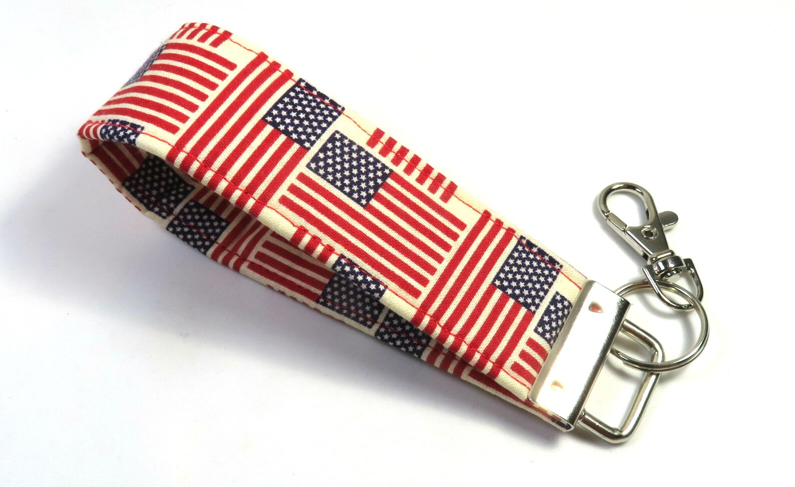 FLAG Fabric Key Fobs US Flag Keychain Beautiful Keychain Etsy
