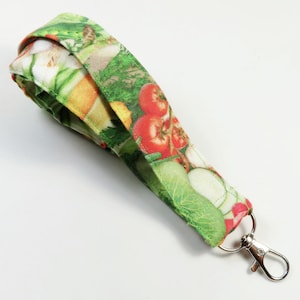 LÉGUMES longe en tissu, longe de conception de salade, longe de légumes verts, porte-badge en tissu